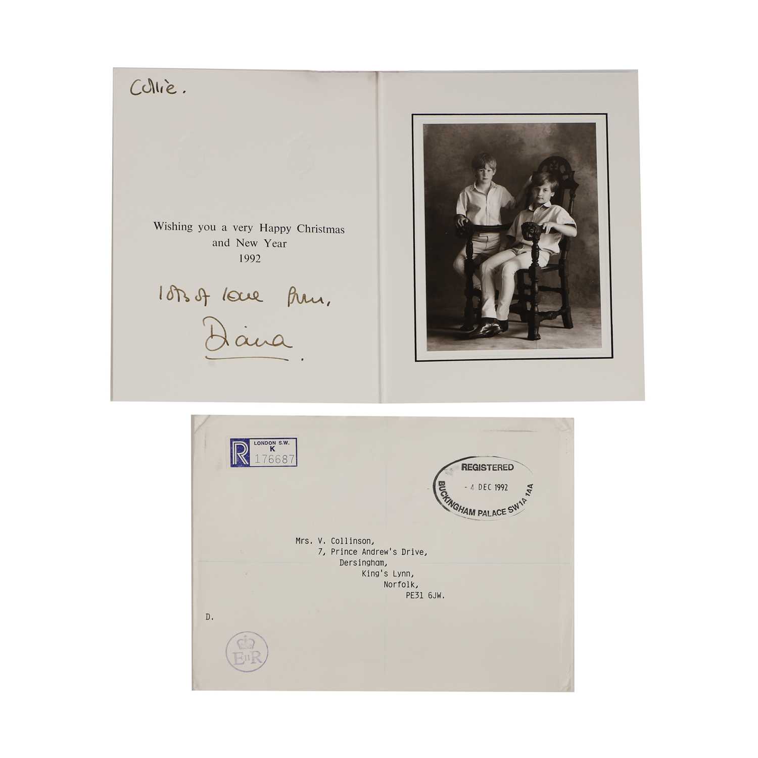 Lot 297 - HRH Diana, Princess of Wales (1961-1997)