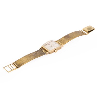 Lot 35 - A gold Chalet mechanical bracelet watch