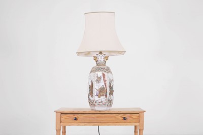 Lot 83 - A Satsuma vase lamp