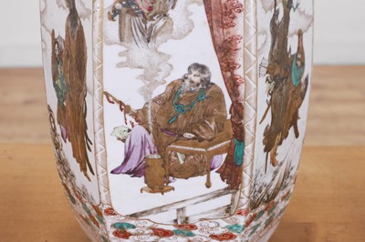 Lot 83 - A Satsuma vase lamp