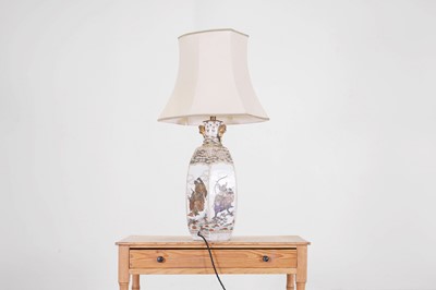 Lot 83 - A Satsuma vase lamp