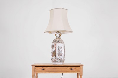 Lot 83 - A Satsuma vase lamp