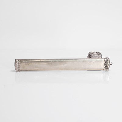 Lot 241 - An Ottoman silvered scribe's pencase (divit)