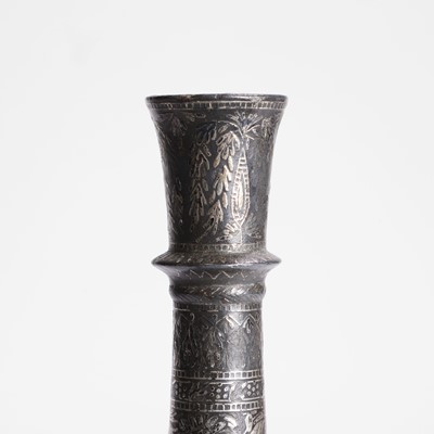 Lot 215 - An Indian Bidri ware bottle vase