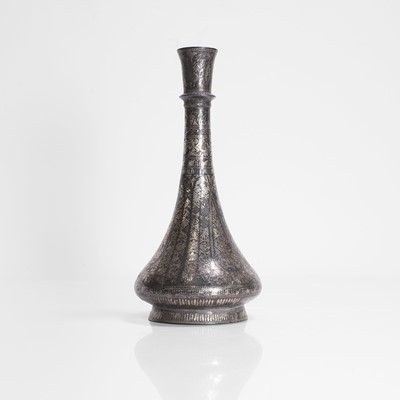 Lot 215 - An Indian Bidri ware bottle vase