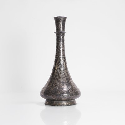 Lot 215 - An Indian Bidri ware bottle vase