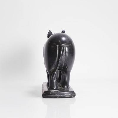 Lot 223 - An Indian carved stone model of a rhinoceros