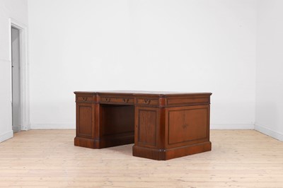 Lot 120 - A George III-style mahogany partners' desk