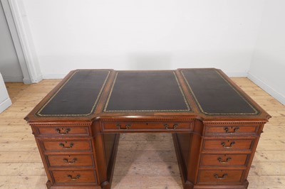 Lot 120 - A George III-style mahogany partners' desk