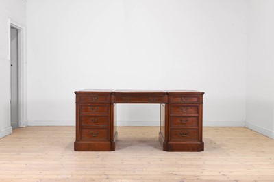Lot 120 - A George III-style mahogany partners' desk
