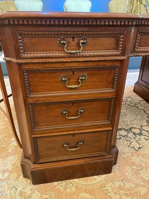 Lot 120 - A George III-style mahogany partners' desk