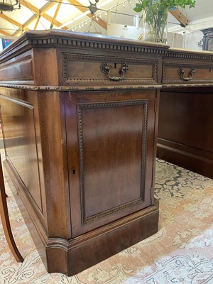 Lot 120 - A George III-style mahogany partners' desk