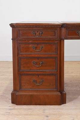 Lot 120 - A George III-style mahogany partners' desk