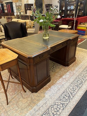 Lot 120 - A George III-style mahogany partners' desk