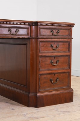 Lot 120 - A George III-style mahogany partners' desk