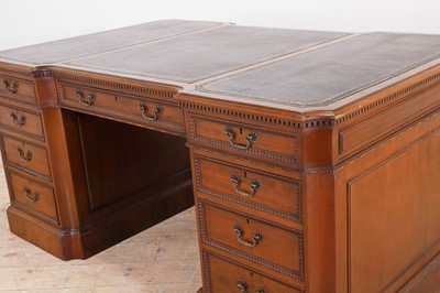 Lot 120 - A George III-style mahogany partners' desk
