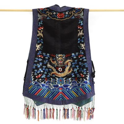 Lot 185 - A Chinese embroidered xiapei vest