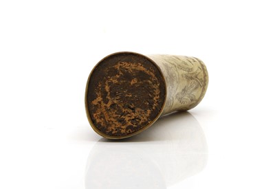 Lot 578 - A Scrimshaw horn powder flask