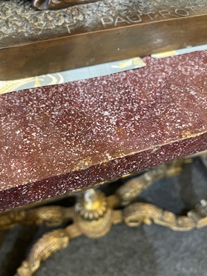 Lot 21 - A pair of Louis XIV-style giltwood console tables