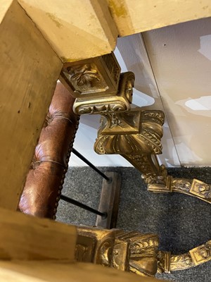 Lot 21 - A pair of Louis XIV-style giltwood console tables