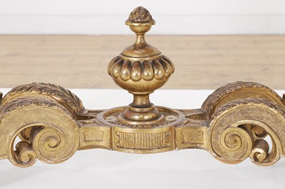 Lot 21 - A pair of Louis XIV-style giltwood console tables
