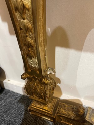 Lot 21 - A pair of Louis XIV-style giltwood console tables