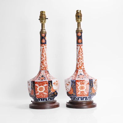 Lot 251 - A pair of Japanese Imari vases
