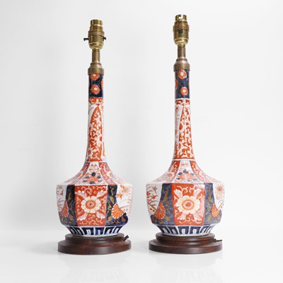 Lot 251 - A pair of Japanese Imari vases