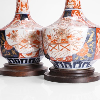 Lot 251 - A pair of Japanese Imari vases