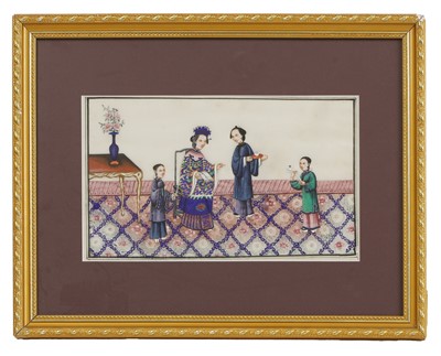 Lot 200 - A collection of twelve Chinese pith paper paintings