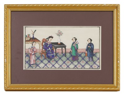 Lot 200 - A collection of twelve Chinese pith paper paintings