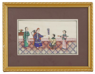 Lot 200 - A collection of twelve Chinese pith paper paintings
