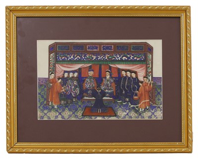 Lot 200 - A collection of twelve Chinese pith paper paintings