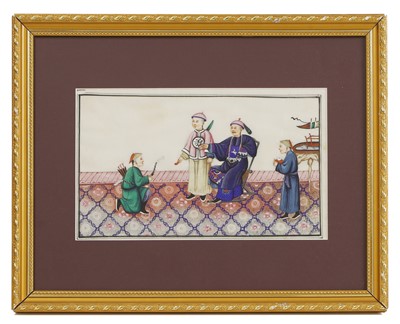 Lot 200 - A collection of twelve Chinese pith paper paintings