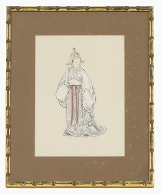 Lot 199 - A collection of six Chinese gouache paintings