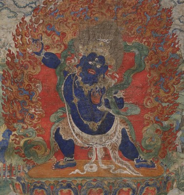 Lot 145 - A Tibetan thangka