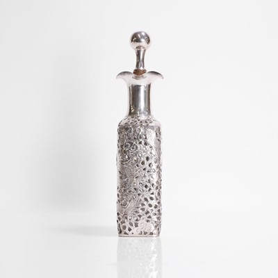 Lot 150 - A Chinese export silver decanter