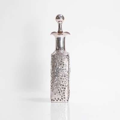 Lot 150 - A Chinese export silver decanter