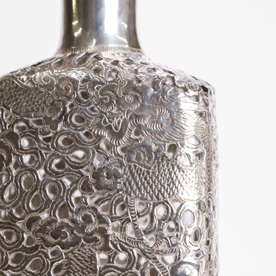 Lot 150 - A Chinese export silver decanter