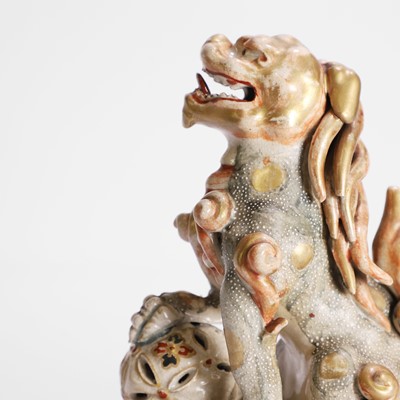 Lot 263 - A Japanese Satsuma ware figure