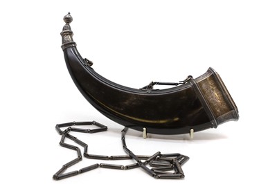 Lot 578 - A Victorian Scottish dress powder horn