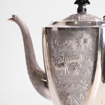Lot 211 - An Indian silver tea and coffee service
