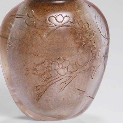 Lot 176 - A collection of three Chinese rock crystal snuff bottles