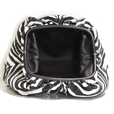 Lot 1533 - A Bottega Veneta zebra clutch bag