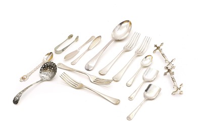 Lot 65 - A silver-plated canteen of cutlery
