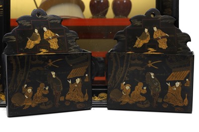 Lot 501 - A collection of japanned furniture