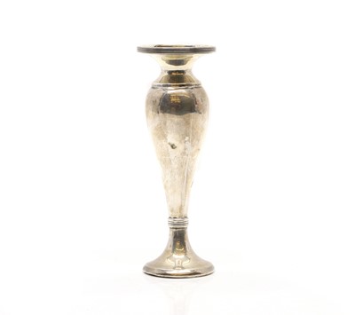 Lot 33 - A silver bud vase
