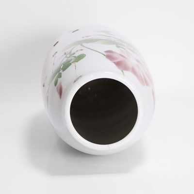 Lot 249 - A Japanese polychrome porcelain vase
