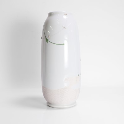 Lot 249 - A Japanese polychrome porcelain vase