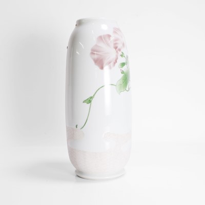 Lot 249 - A Japanese polychrome porcelain vase
